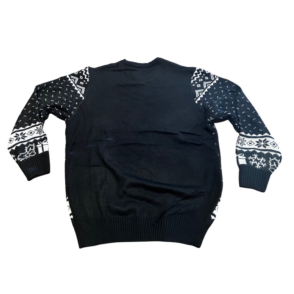 Disney Nightmare Before Christmas Jack Skellington Ugly Holiday Sweater XL Black - Picture 2 of 7